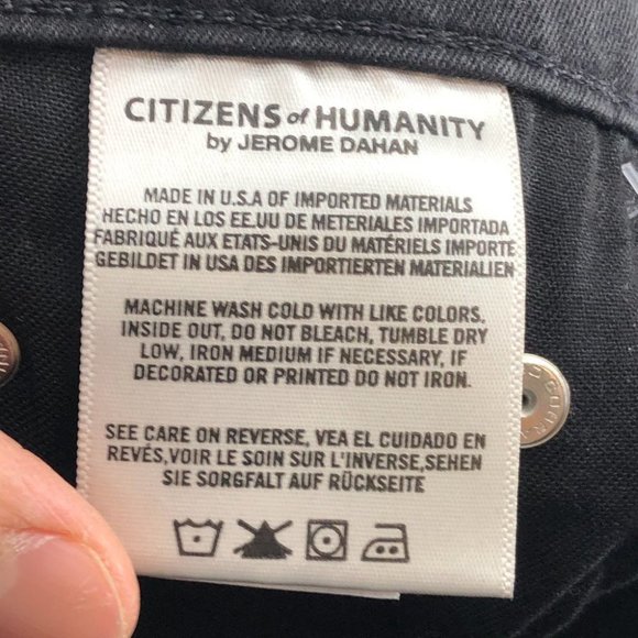 NWT Aritzia Citizens of Humanity Black Rocket High Rise Distressed Skinny 29 - Picture 10 of 16